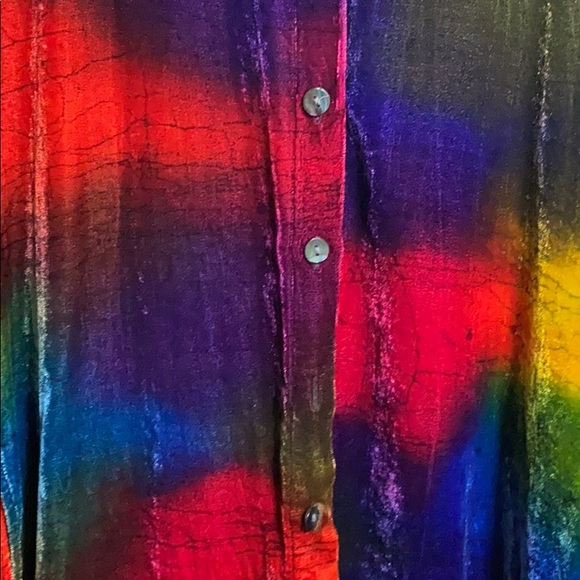 6 Hr. Sale Chico’s Design colourful velvet shirt - Picture 3 of 7